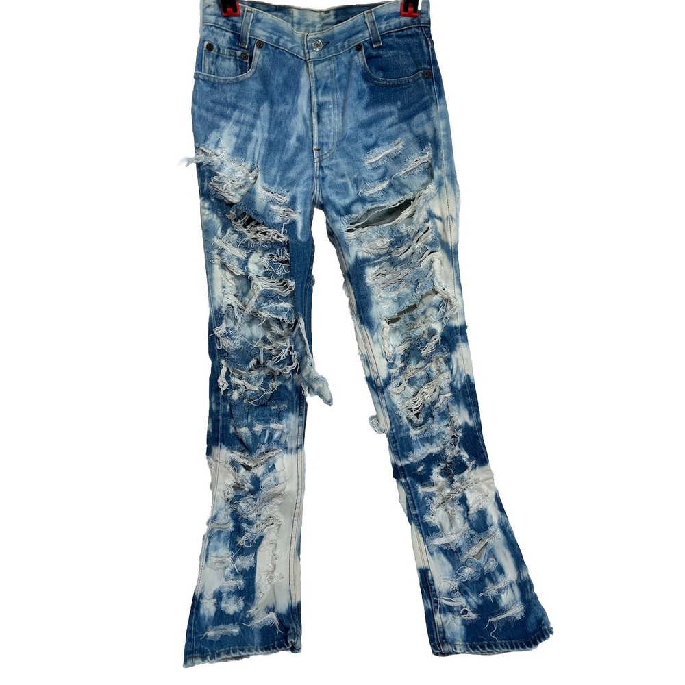 Levis Vintage 1984 Student Fit Jeans 26x30‎ Rocker Cut Slashed Made In USA